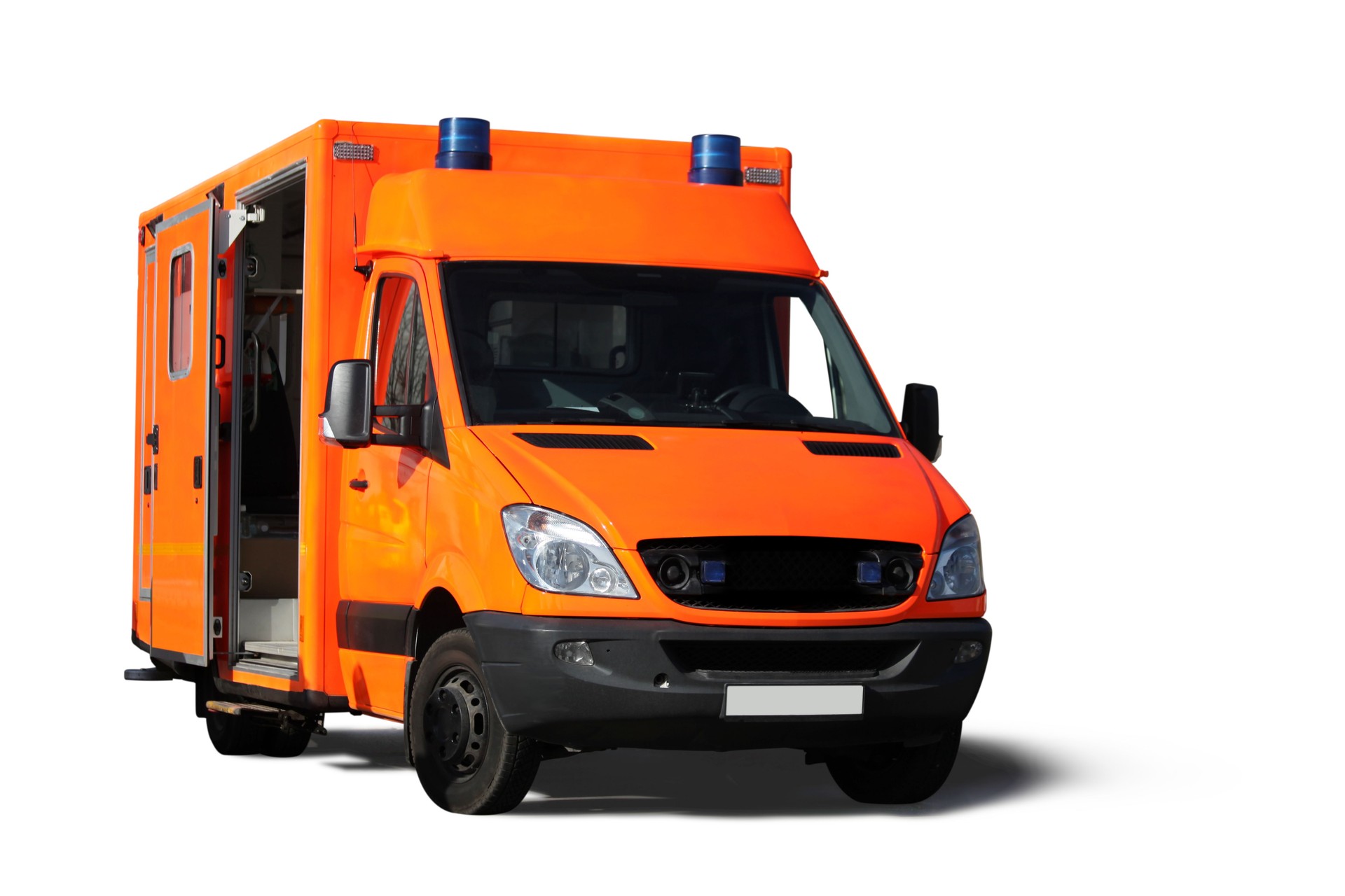 Ambulance Van On White Background